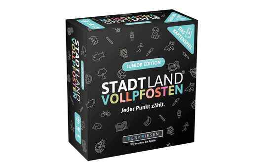 Denkriesen Partyspiel STADT LAND VOLLPFOSTEN – Das Kartenspiel Junior