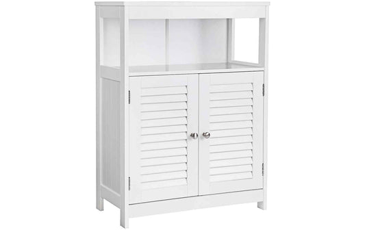 VASAGLE Schrank mit Doppeltür 60 x 80 x 30 cm Weiss