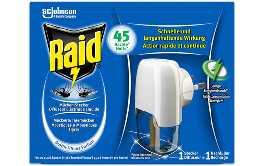 Raid Mückenabwehr Mücken-Stecker 27 ml langanhaltend Indoor Garteneinrichtung Raid