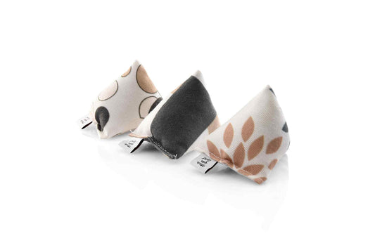 CanadianCat -Spielzeug Mini-Pyramiden, 3er Set, Beige
