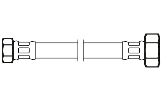 Flexo Anschlussschlauch DN8 IG x IG 3/8 x 1/2 / 50 cm