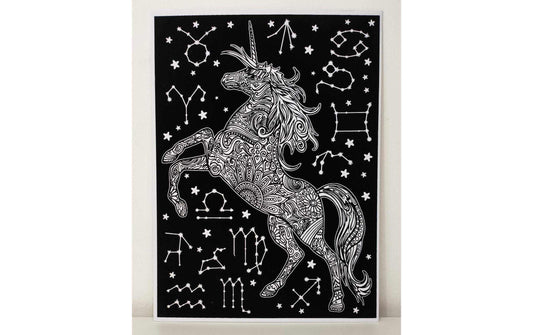 Tataruga Malset Samtbild Einhorn A3