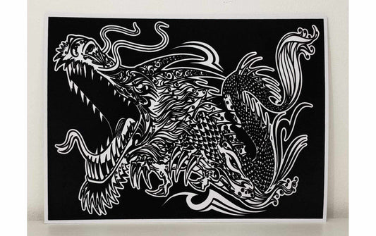 Tataruga Malset Samtbild Drache A3