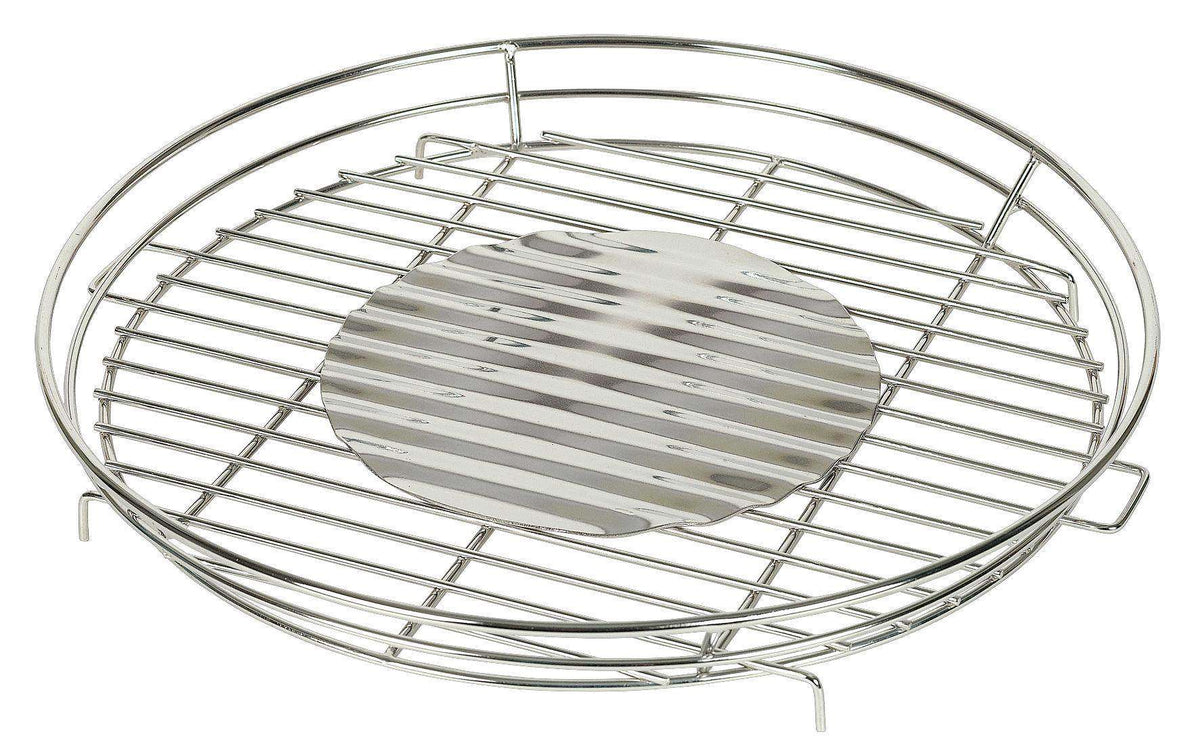 LotusGrill Grillrost Small aus Edelstahl, rund, mit herausnehmbarer Mittelplatte