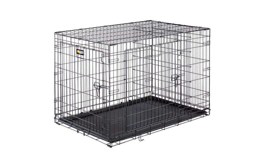 Ferplast Dog-Inn-105 Metall-Transportbox mit Gitterwänden und schwarzer Bodenwanne