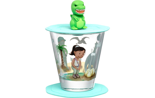 LEONARDO Kindertrinkglas Avventura 215 ml, 3-teilig, Dinosaurier
