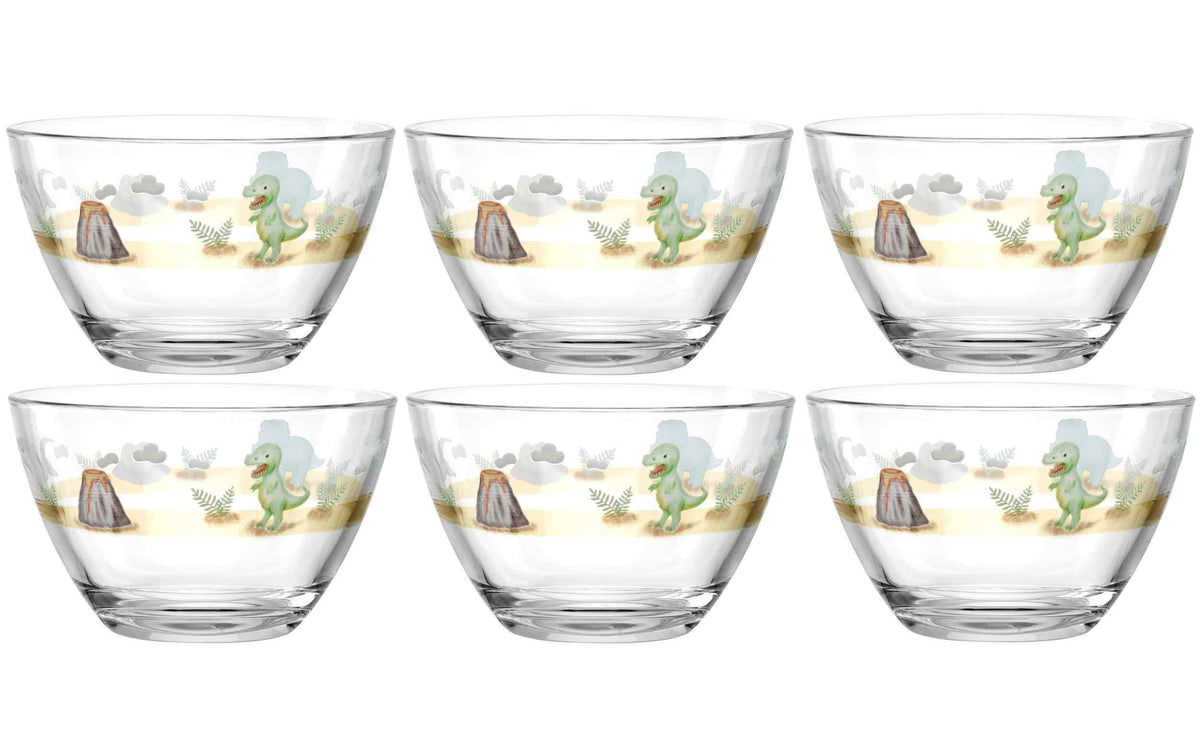 LEONARDO Kinderschale Avventura 400 ml, 6 Stück, Dinosaurier
