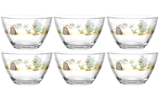 LEONARDO Kinderschale Avventura 400 ml, 6 Stück, Dinosaurier