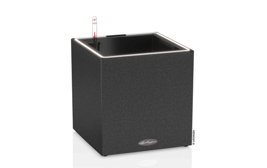 Lechuza Blumentopf Canto Stone 30 Low LED, Graphit