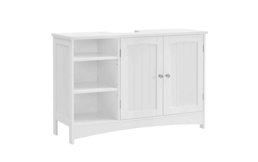 VASAGLE Waschbeckenunterschrank 90 x 30 x 60 cm Weiss