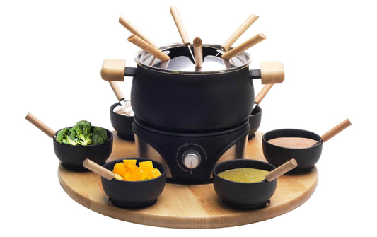 Nouvel Fleischfondue-Set Mia 21 Teile, Schwarz