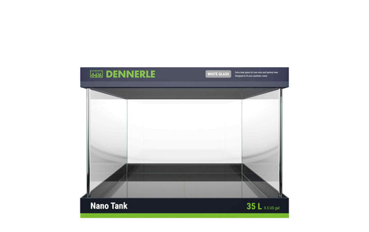 Dennerle Nano-Cube-Aquarium aus Weißglas, 35 l, rechteckig mit schwarzem Rahmen