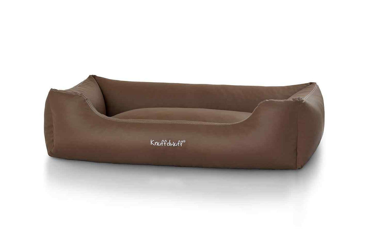 Knuffelwuff Hunde-Bett Sidney Kunstleder XXXL, 155 x 105 cm, Braun