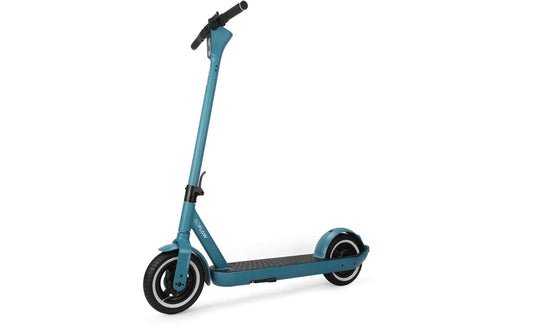 Blauer Elektro-Scooter mit SOFLOW-Logo, ideal für städtische Mobilität und Freizeit