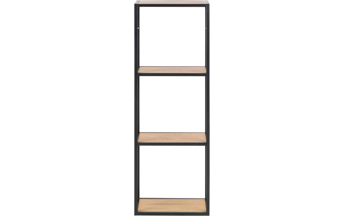 AC Design Wandregal Seaford MDF/Stahl, 24x37x108 cm, Wildeiche