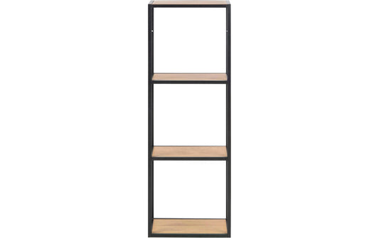 AC Design Wandregal Seaford MDF/Stahl, 24x37x108 cm, Wildeiche