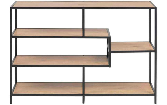 AC Design Regal Seaford MDF/Stahl, 114x35x78 cm, Wildeiche