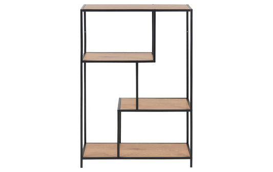 AC Design Regal Seaford MDF/Stahl, 77x35x114 cm, Wildeiche