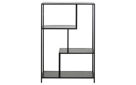 AC Design Regal Seaford MDF/Stahl, 77x35x114 cm, Schwarz