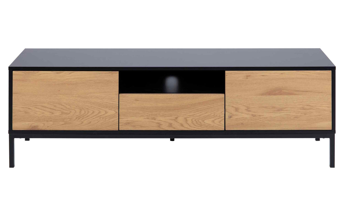 AC Design TV-Möbel Seaford MDF/Stahl, 140x40x45 cm, Braun/Schwarz