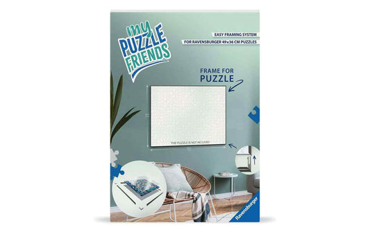 Puzzle-Rahmen für 500 Teile in Weiß, Verpackung mit „My Puzzle Friends“-Motiv