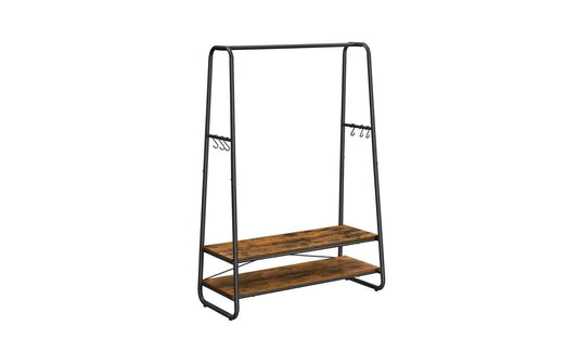 VASAGLE Garderobe Vintage 160 cm Braun/Schwarz