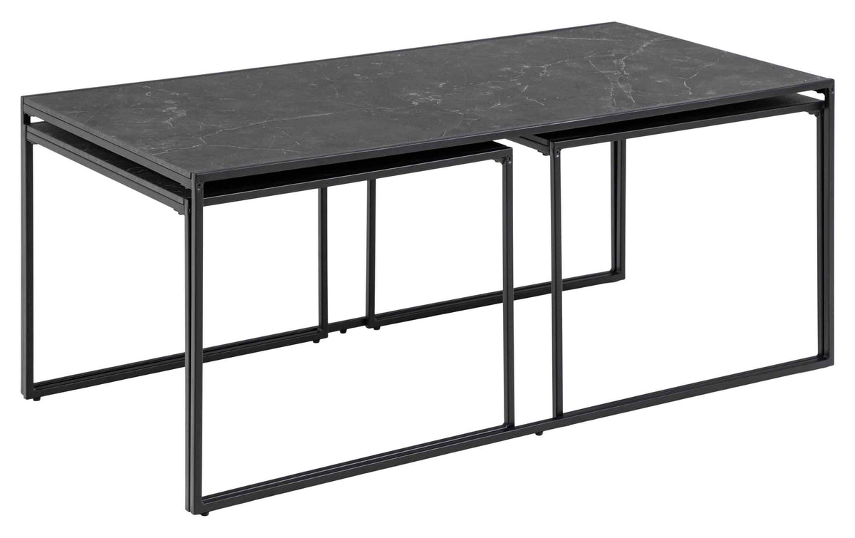 AC Design Couchtisch Infinity Stahl/Melamin, 120x60x48 cm, marmoriert