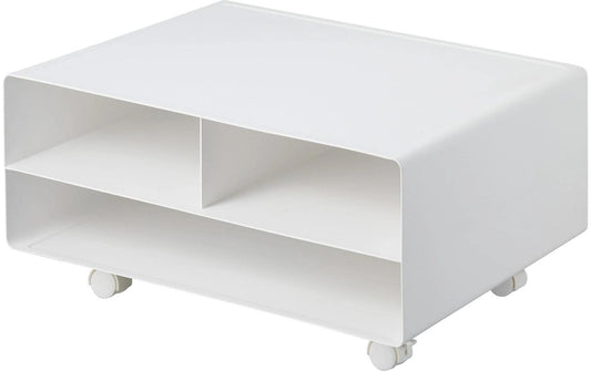 Yamazaki rollbares Regal TOWER weiss, 48 x 37 x 19 cm, Metall
