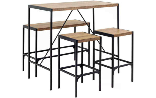 AC Design Bartisch Set Bahamas Schwarz/Braun
