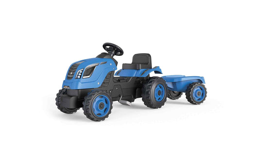 Smoby Traktor Farmer XL Blau Tretfahrzeug