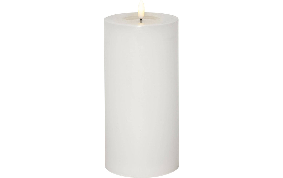 Star Trading LED-Kerze Pillar Flow Big, 22.5 cm, Weiss