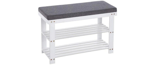 Songmics Schuhgestell aus Bambus/Weiss