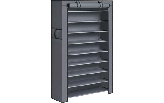 Songmics Schuhbregal mit Abdeckung, Grau