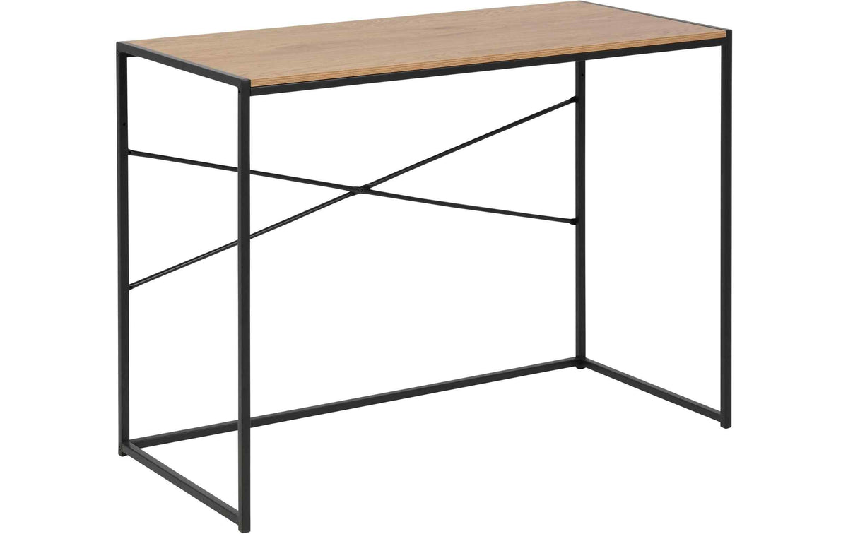 AC Design Bürotisch Seaford schwarz braun 100x45x75 cm(LxBxH)