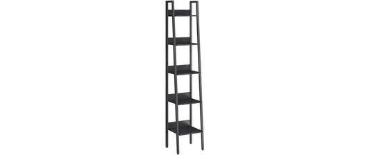 VASAGLE Wohnregal mit 5 Ablagen, 33.8 x 170 cm, Schwarz