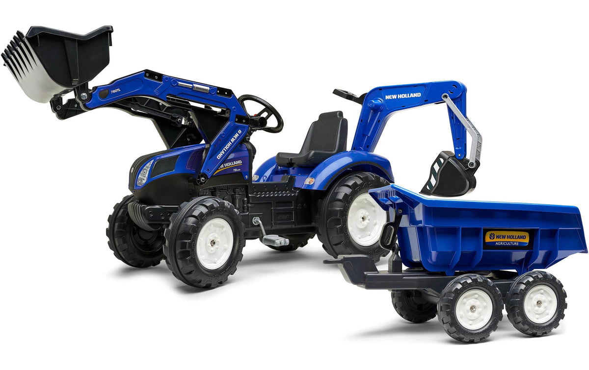 Falk New Holland Traktor XXL Mit Anhänger