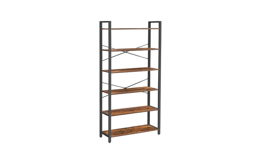VASAGLE Regal 80 x 30 x 184.3 cm, Vintagebraun / Schwarz