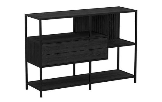 AC Design Regal Seaford Schwarz Metall/Melamin, (WxDxH): 114x35x78 cm