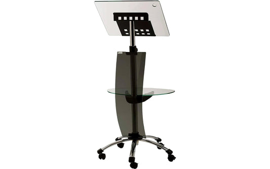 Rocada mobiles Rednerpult 2 Glasplatten, dunkelgrau