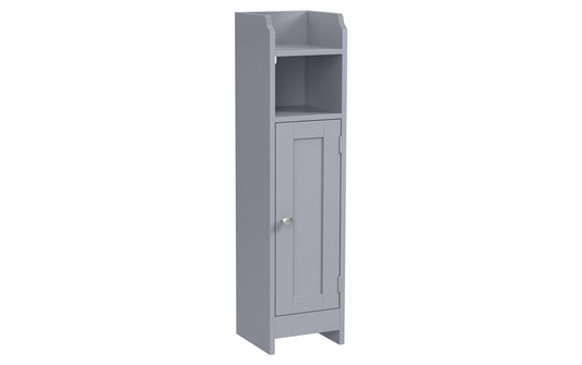 VASAGLE Badezimmerschrank 18 x 20 x 80 cm, Grau
