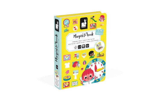 Janod Beschäftigungsspielzeug Magnetbuch Lerne die Uhr