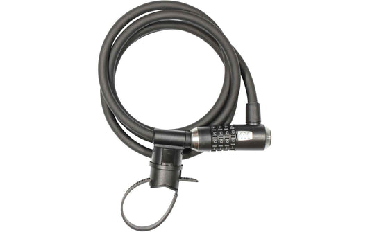 Schwarzes Kryptonite KryptoFlex 1218 Fahrradschloss mit Zahlenschloss und 1800 mm Kabel