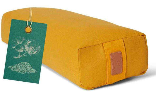 DoYourYoga Yoga-Bolster Paravati mit Bio-Dinkelspelz Gelb