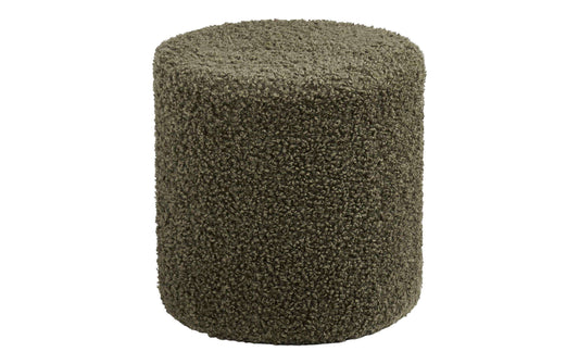 House Nordic Ejby Pouf in Grün, zylindrisch mit strukturierter Stoffoberfläche, 34 × 36 cm