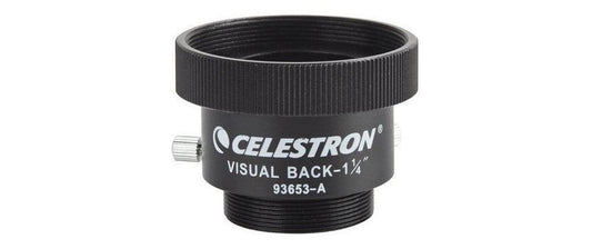 Celestron Okularstutzen aus schwarzem Metall mit Innengewinde und seitlicher Feststellschraube