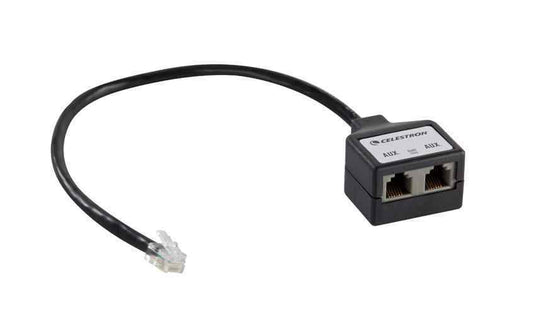 Celestron AUX-Port-Splitter für Teleskope mit Kabel und zwei Buchsen
