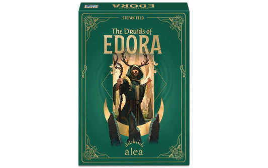 Ravensburger Strategiespiel The Druids of Edora in grüner Spielschachtel mit Druidenmotiv