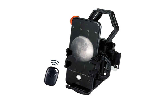 Celestron NeXGO DX Smartphone-Adapter für Teleskope mit Halterung und kabellosem Auslöser