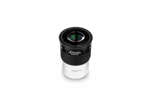 Celestron E-Lux 26-mm-Okular mit schwarzem Griffbereich und silberner Hülse