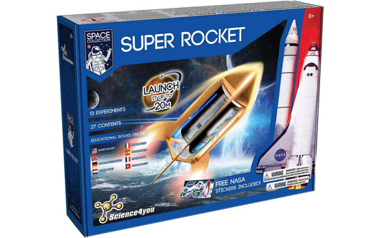 Science4you Experimentierkasten NASA Super Rocket, 27-teiliges Set